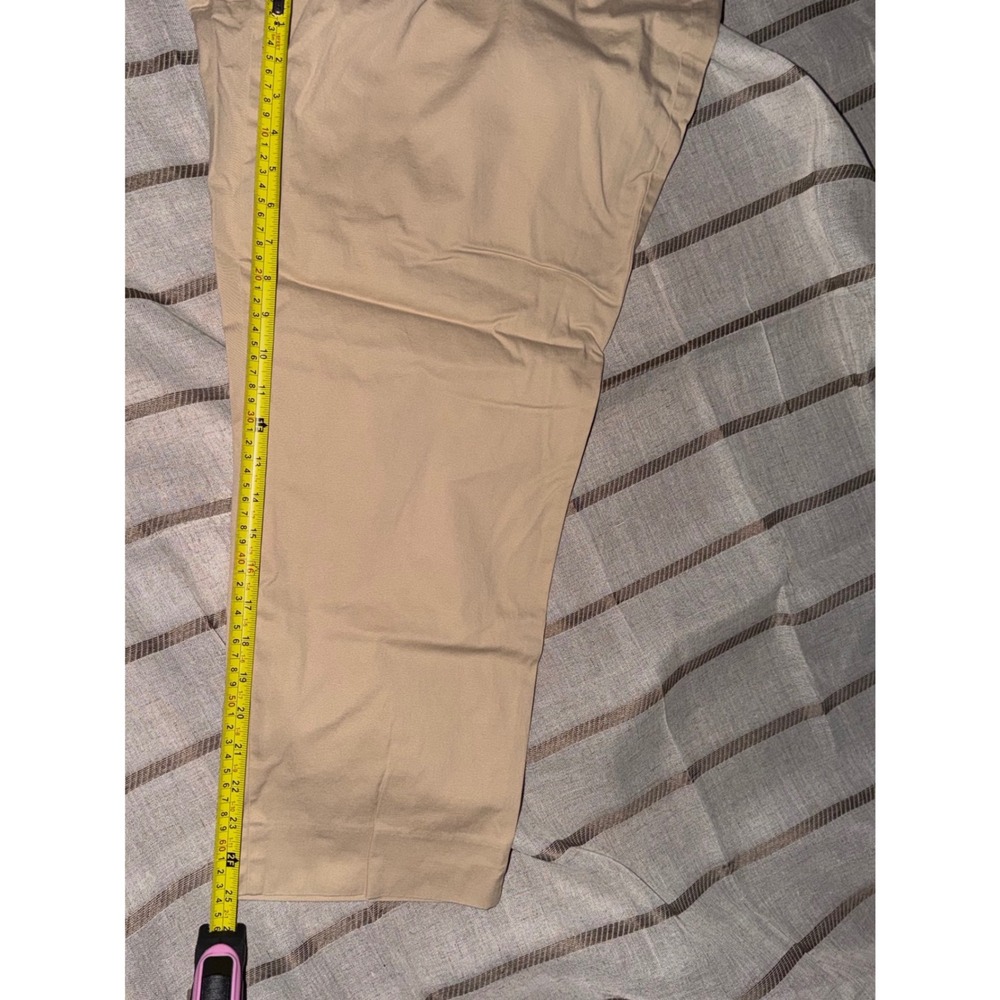 Talbots Essex Ankle Pants Womens 18 Khaki Tan Stretch Chino Slim Leg Trousers - Picture 3 of 5